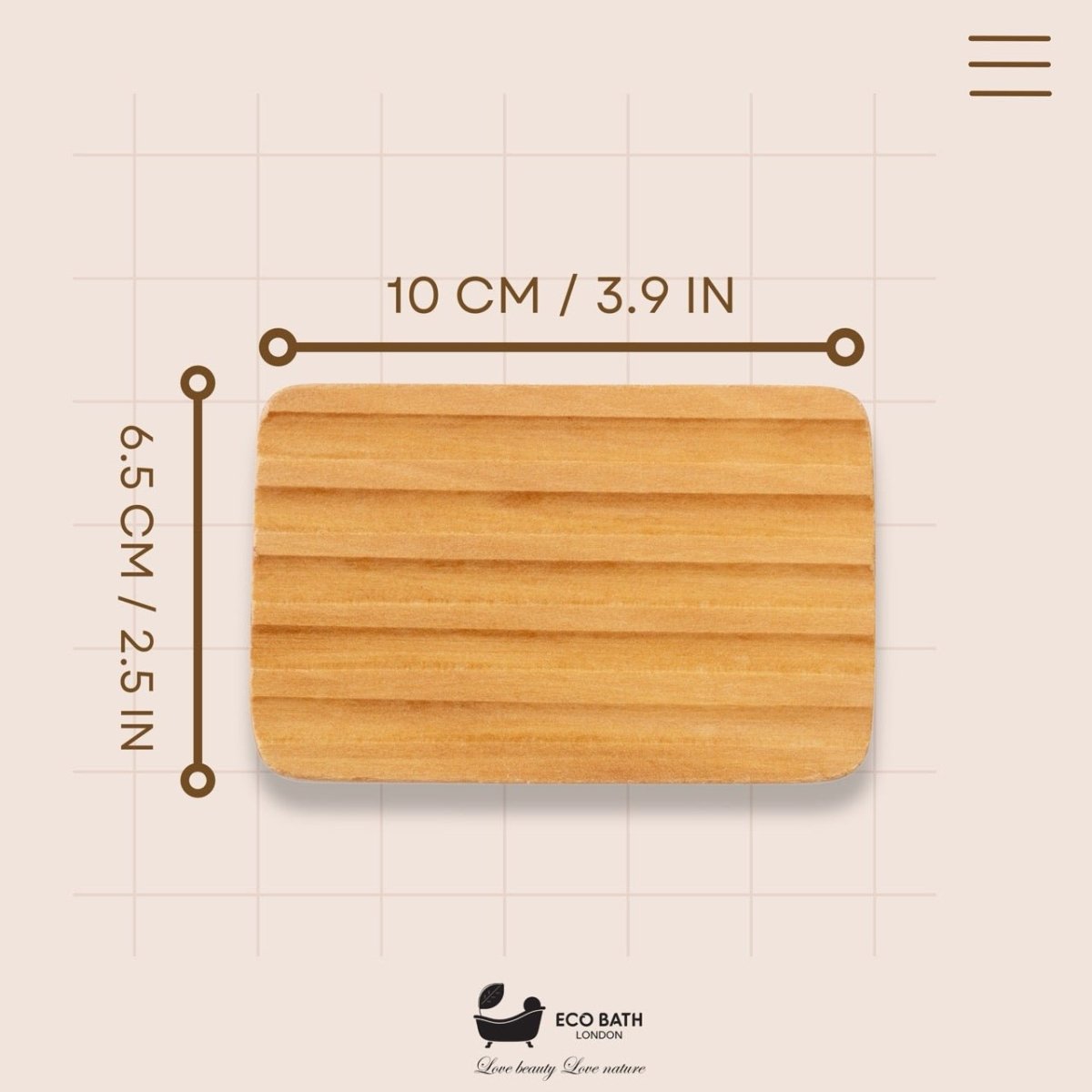 Eco Bath London Beech Wood Ridged Soap Dish - Joe’s Haven