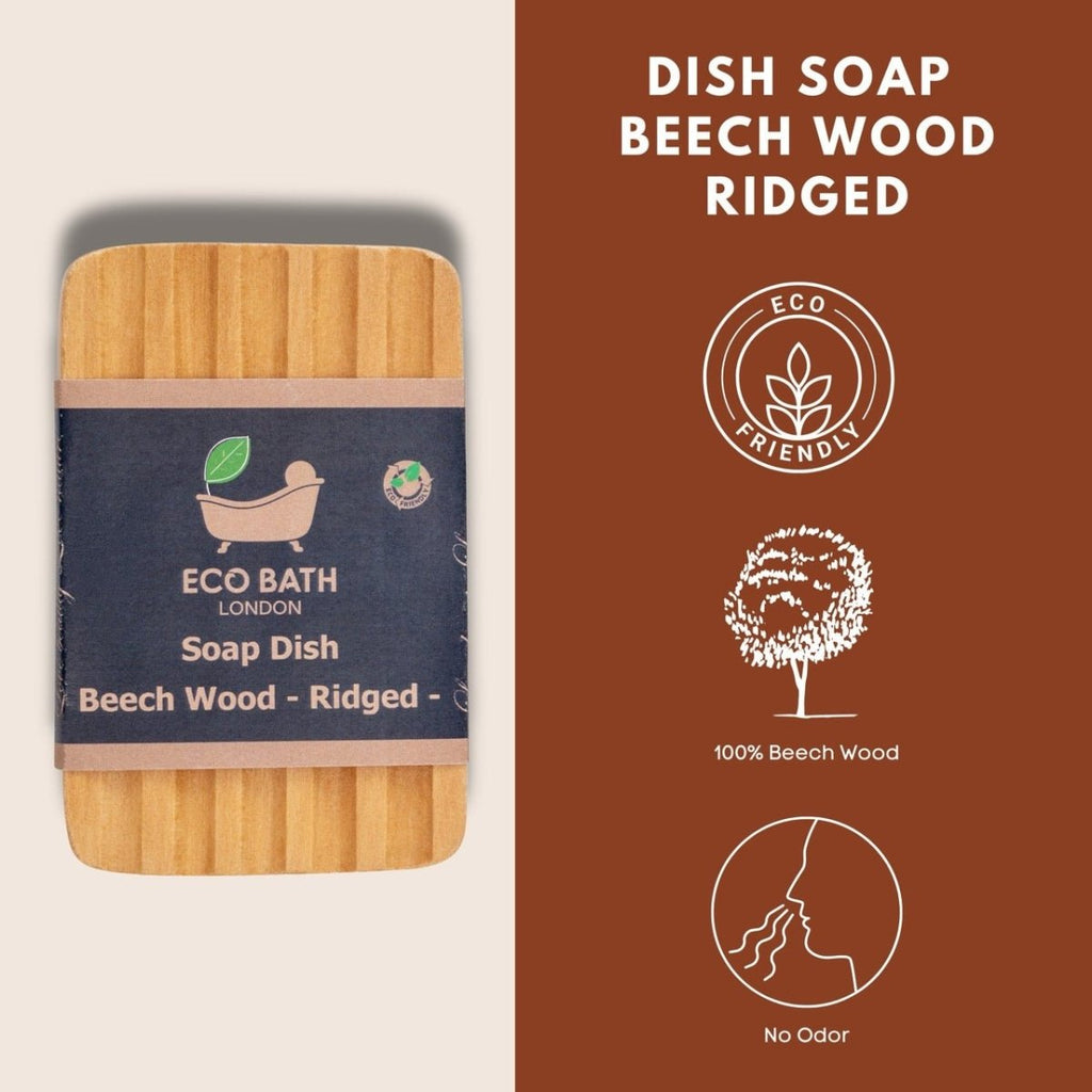 Eco Bath London Beech Wood Ridged Soap Dish - Joe’s Haven