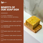 Eco Bath London Beech Wood Ridged Soap Dish - Joe’s Haven