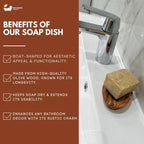 Eco Bath London Olive Wood Boat Shape Soap Dish - Joe’s Haven