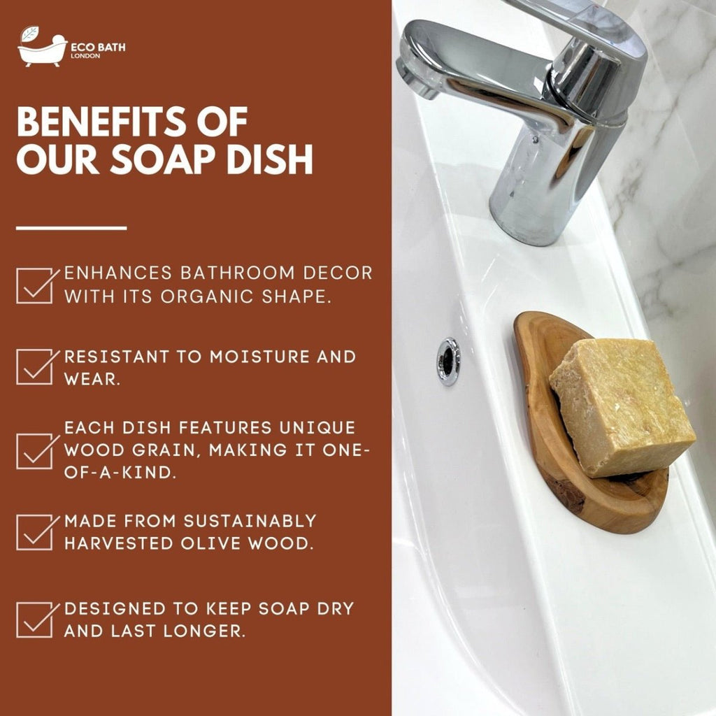Eco Bath London Olive Wood Leaf Soap Dish - Joe’s Haven