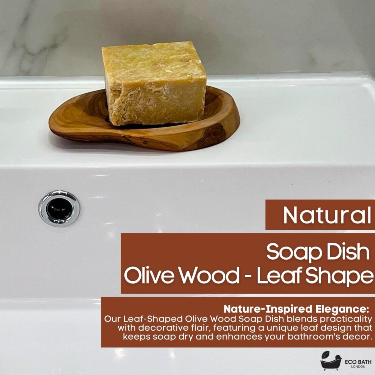 Eco Bath London Olive Wood Leaf Soap Dish - Joe’s Haven