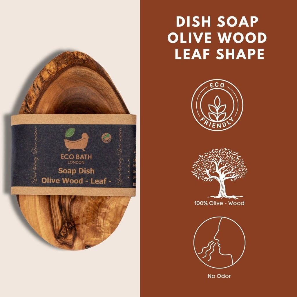 Eco Bath London Olive Wood Leaf Soap Dish - Joe’s Haven