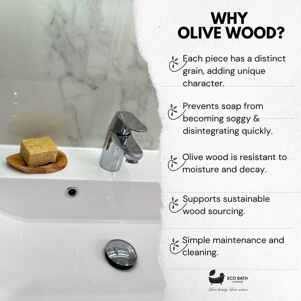 Eco Bath London Olive Wood Leaf Soap Dish - Joe’s Haven