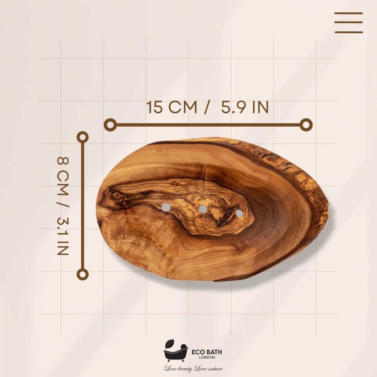Eco Bath London Olive Wood Leaf Soap Dish - Joe’s Haven