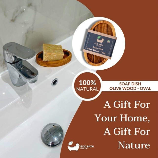 Eco Bath London Olive Wood Oval Soap Dish - Joe’s Haven
