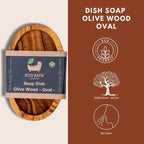 Eco Bath London Olive Wood Oval Soap Dish - Joe’s Haven