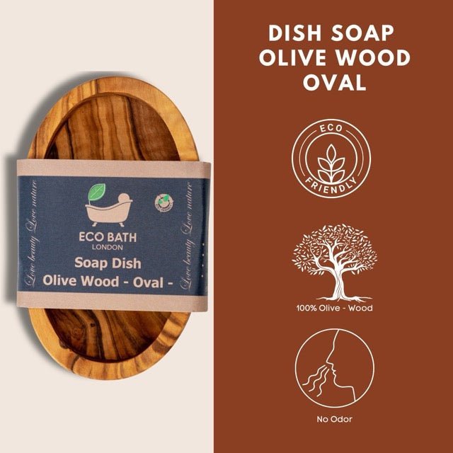 Eco Bath London Olive Wood Oval Soap Dish - Joe’s Haven