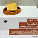 Eco Bath London Olive Wood Oval Soap Dish - Joe’s Haven