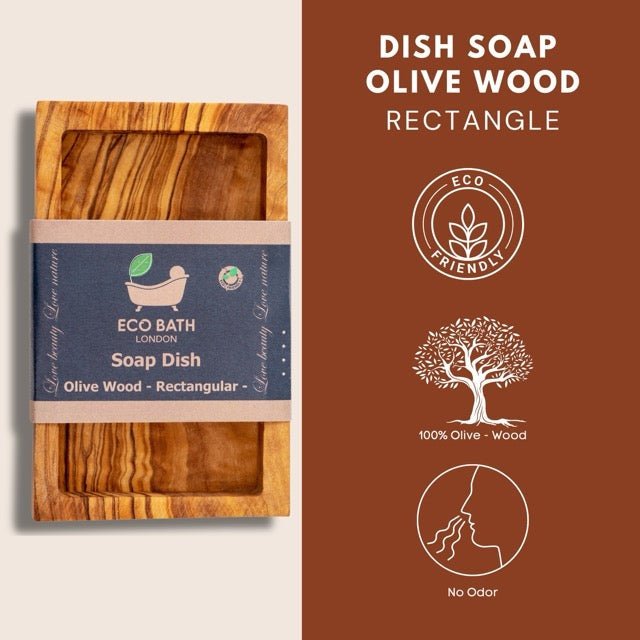 Eco Bath London Olive Wood Rectangle Soap Dish - Joe’s Haven