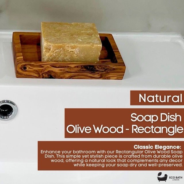 Eco Bath London Olive Wood Rectangle Soap Dish - Joe’s Haven