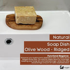 Eco Bath London Olive Wood Ridged Soap Dish - Joe’s Haven