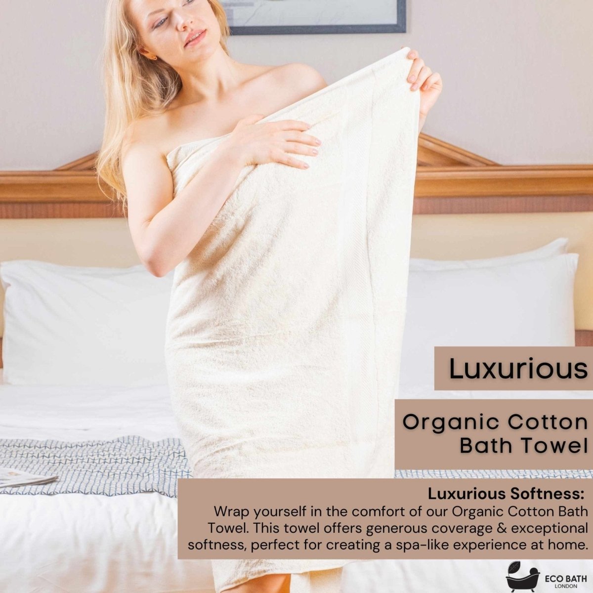 Eco Bath London Organic Cotton Bath Towel - Available in Multiple Sizes - Joe’s Haven