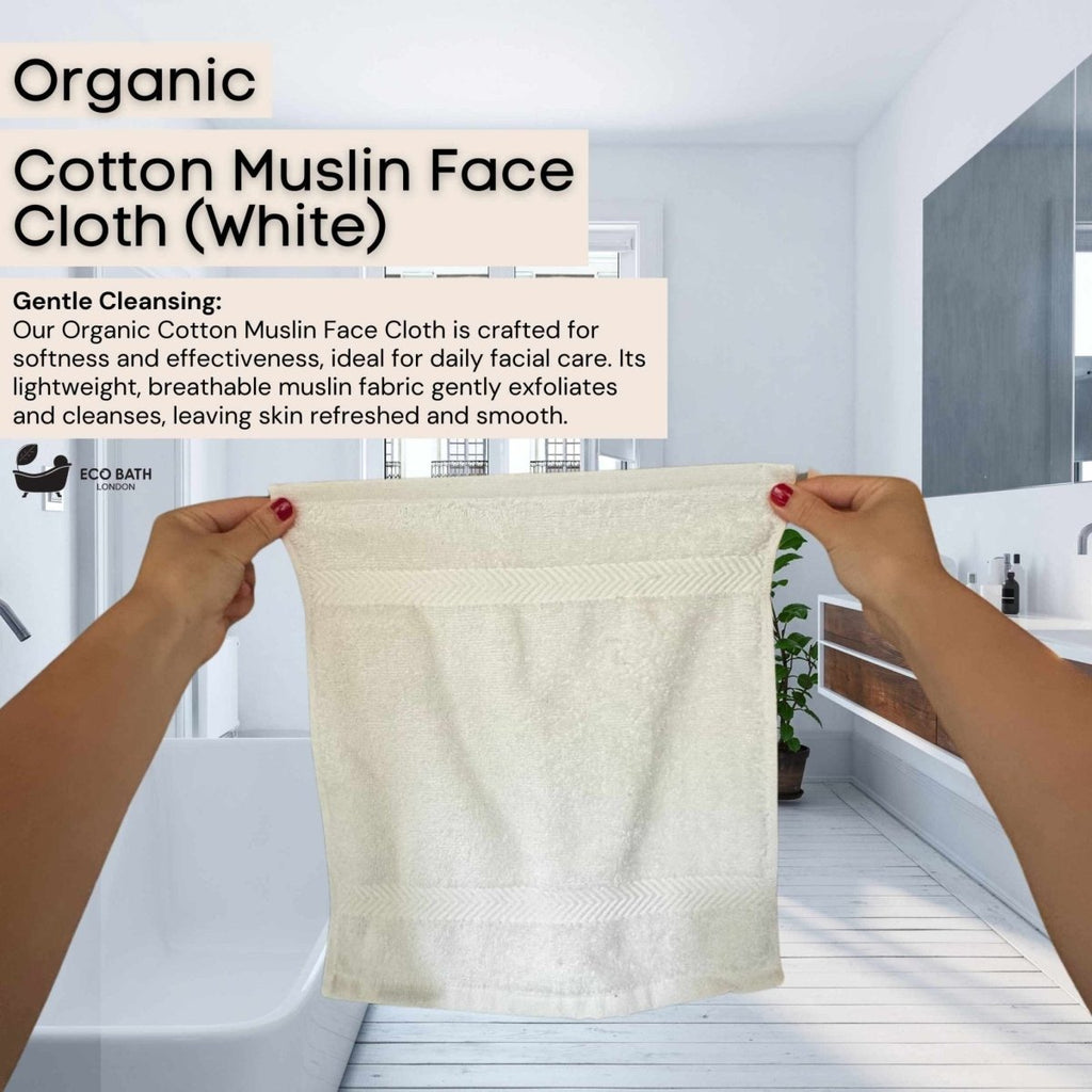 Eco Bath London Organic Cotton Face Flannels 30x30cm - Joe’s Haven
