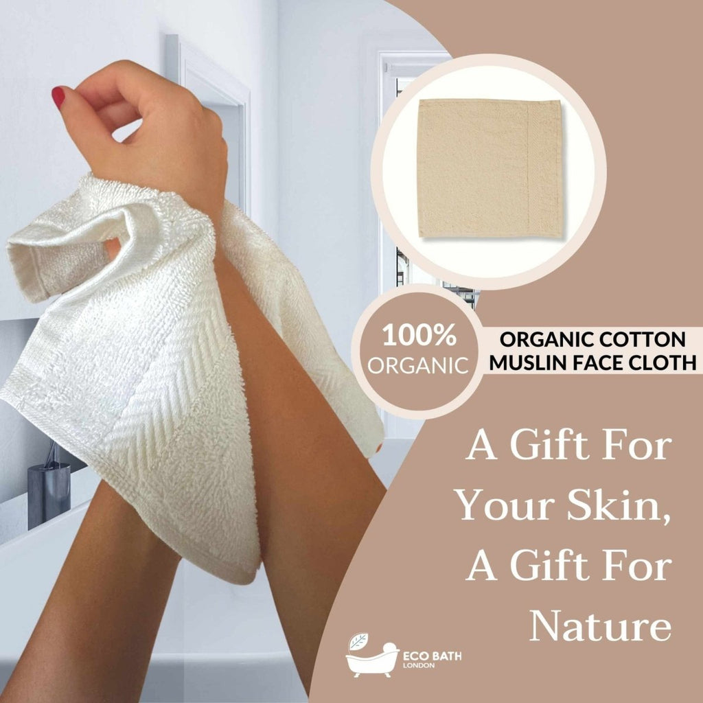 Eco Bath London Organic Cotton Face Flannels 30x30cm - Joe’s Haven