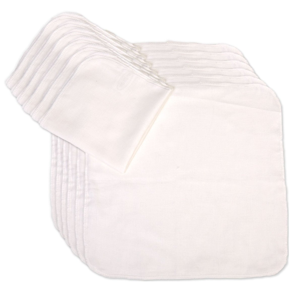 Eco Bath London Organic Cotton Muslin Face Cloth - Pack of 6, Available in Natural and White Colours - Joe’s Haven