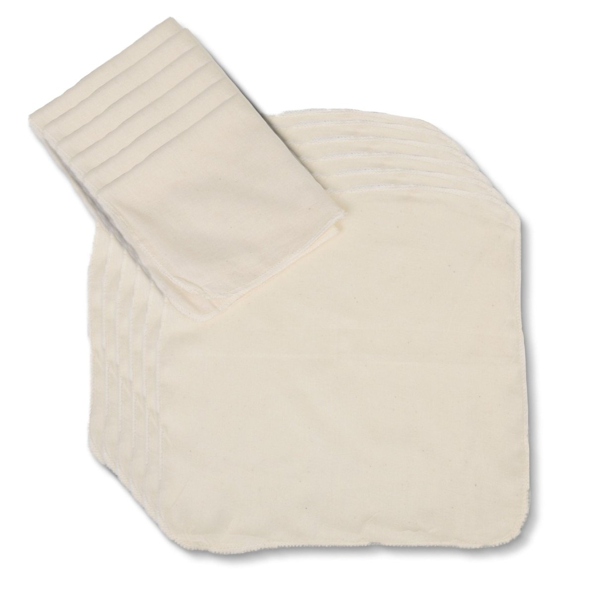 Eco Bath London Organic Cotton Muslin Face Cloth - Pack of 6, Available in Natural and White Colours - Joe’s Haven