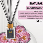 Eco Bath London Peony Reed Diffuser - Beautiful Bouquet of Peonies Fragrance, Intensive, Fresh & Long Lasting Room Diffuser, 100ml (3.38 Fl.Oz) - Joe’s Haven
