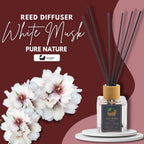 Eco Bath London White Musk Reed Diffuser - Fresh and Sweet Fruits Scented Room Diffuser with Lemon, Mandarin, Green Pear, and Bergamot, 100ml (3.38 Fl.Oz) - Joe’s Haven