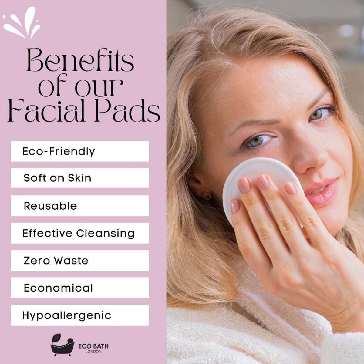 Eco Bath London Reusable Makeup Remover Pads - Set of 12 - Joe’s Haven