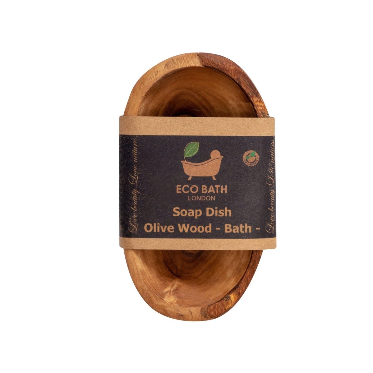 Eco Bath Soap Dish - Olive Wood Bath Shape - Joe’s Haven
