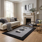 Ephesus Grey Black Rug | 7439GB - Joe’s Haven