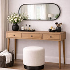 Emi - Black Metal Runway Oval Mirror - 120cm x 40cm - Joe’s Haven