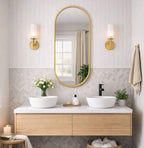 Emi - Gold Metal Runway Oval Mirror - 120cm x 40cm - Joe’s Haven