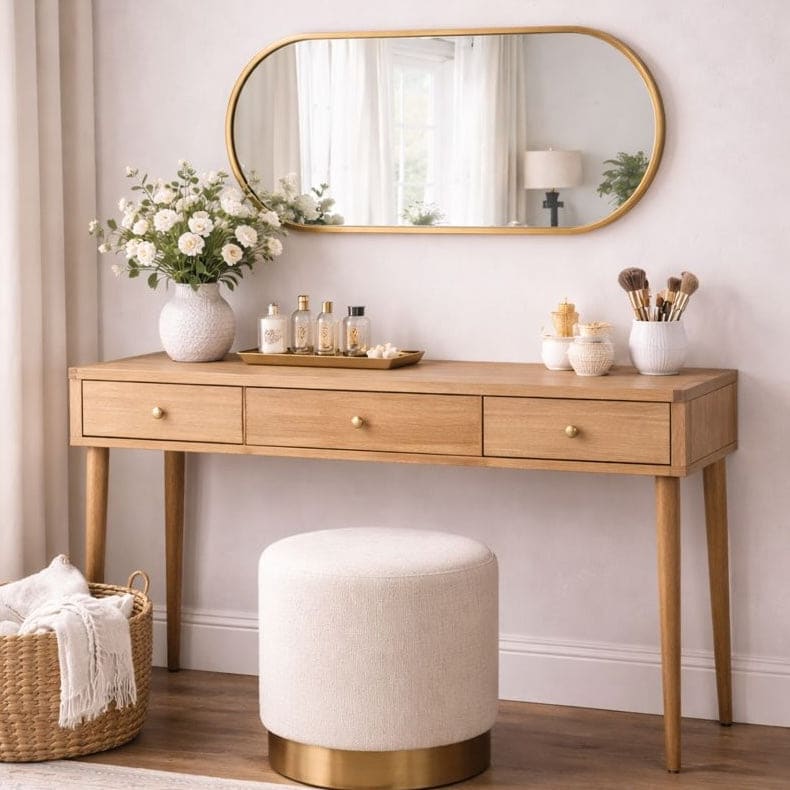 Emi - Gold Metal Runway Oval Mirror - 120cm x 40cm - Joe’s Haven