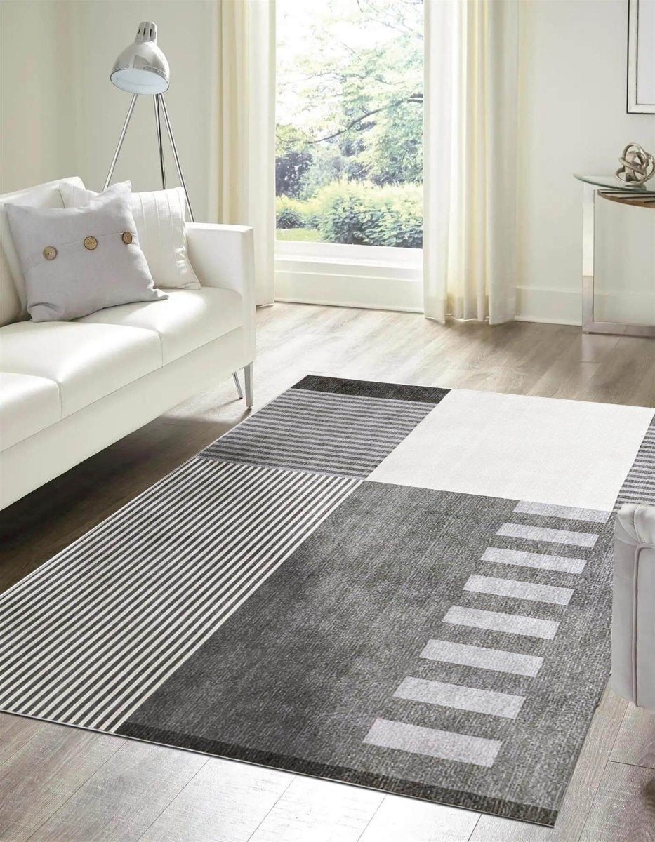Tokyo Geo Blocks Grey Rug - Joe’s Haven