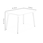 Lucia Halo Dining Set, a Table and Chairs Set of 4, White/Grey - Joe’s Haven