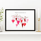 Family tree personalised wall art print