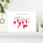 Family tree personalised wall art print