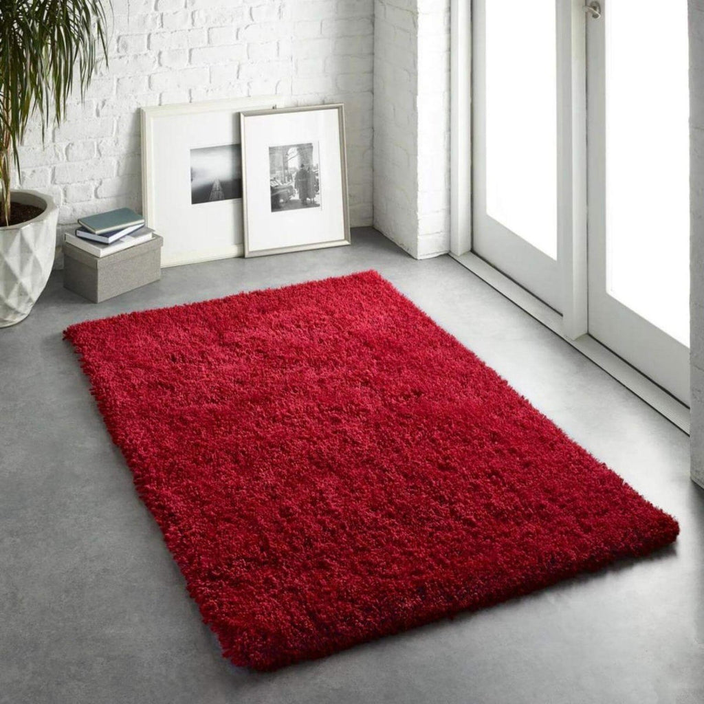 Chicago Red Shaggy Rug - Joe’s Haven