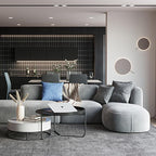 FIN Four Seater Sofa, Four Seater Corner Sofa, Grey Velvet - Joe’s Haven