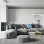 FIN Four Seater Sofa, Four Seater Corner Sofa, Grey Velvet - Joe’s Haven