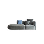 FIN Four Seater Sofa, Four Seater Corner Sofa, Grey Velvet - Joe’s Haven