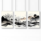 Framed Landscape Wall Art | Set of 3 wall art prints - Joe’s Haven