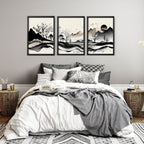 Framed Landscape Wall Art | Set of 3 wall art prints - Joe’s Haven