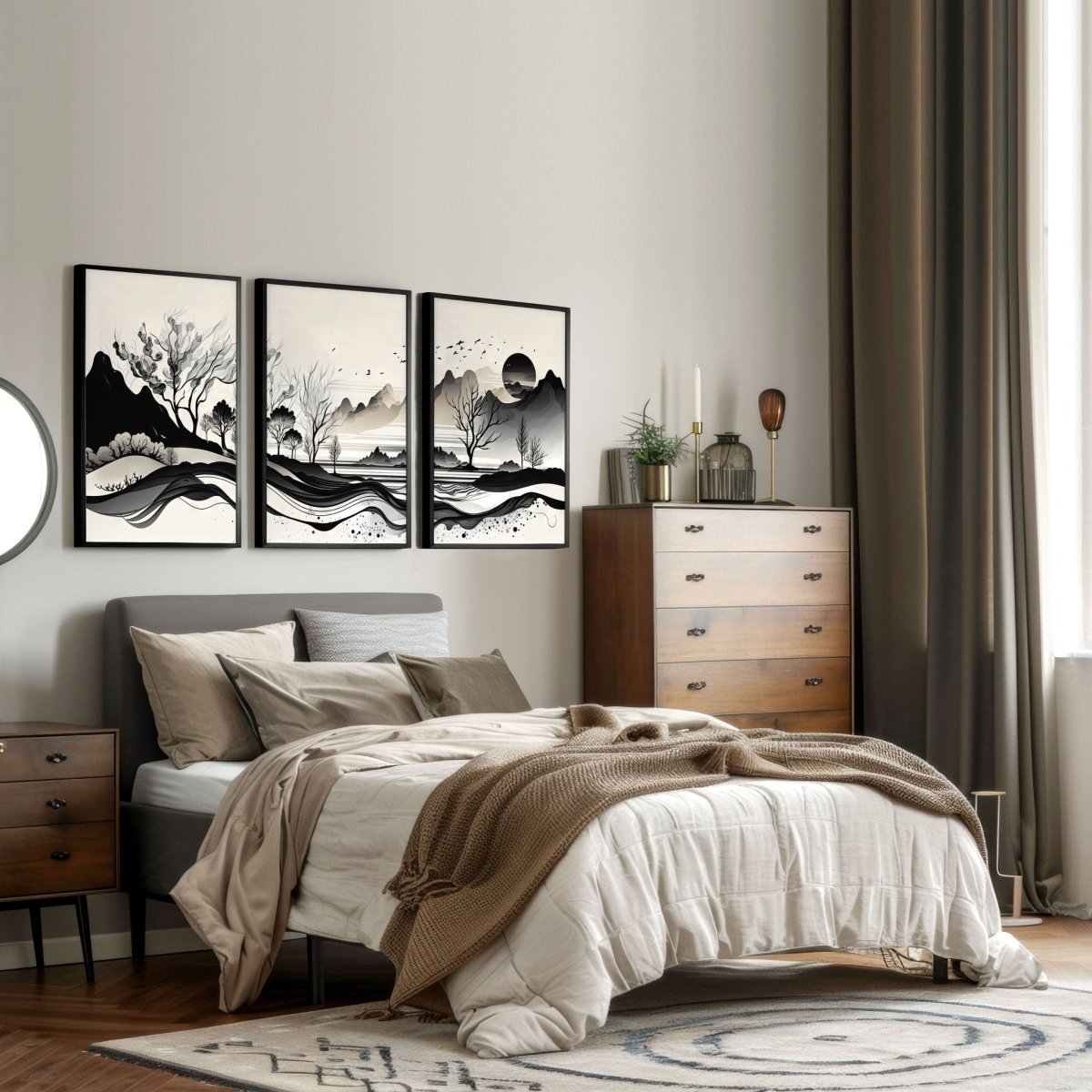 Framed Landscape Wall Art | Set of 3 wall art prints - Joe’s Haven