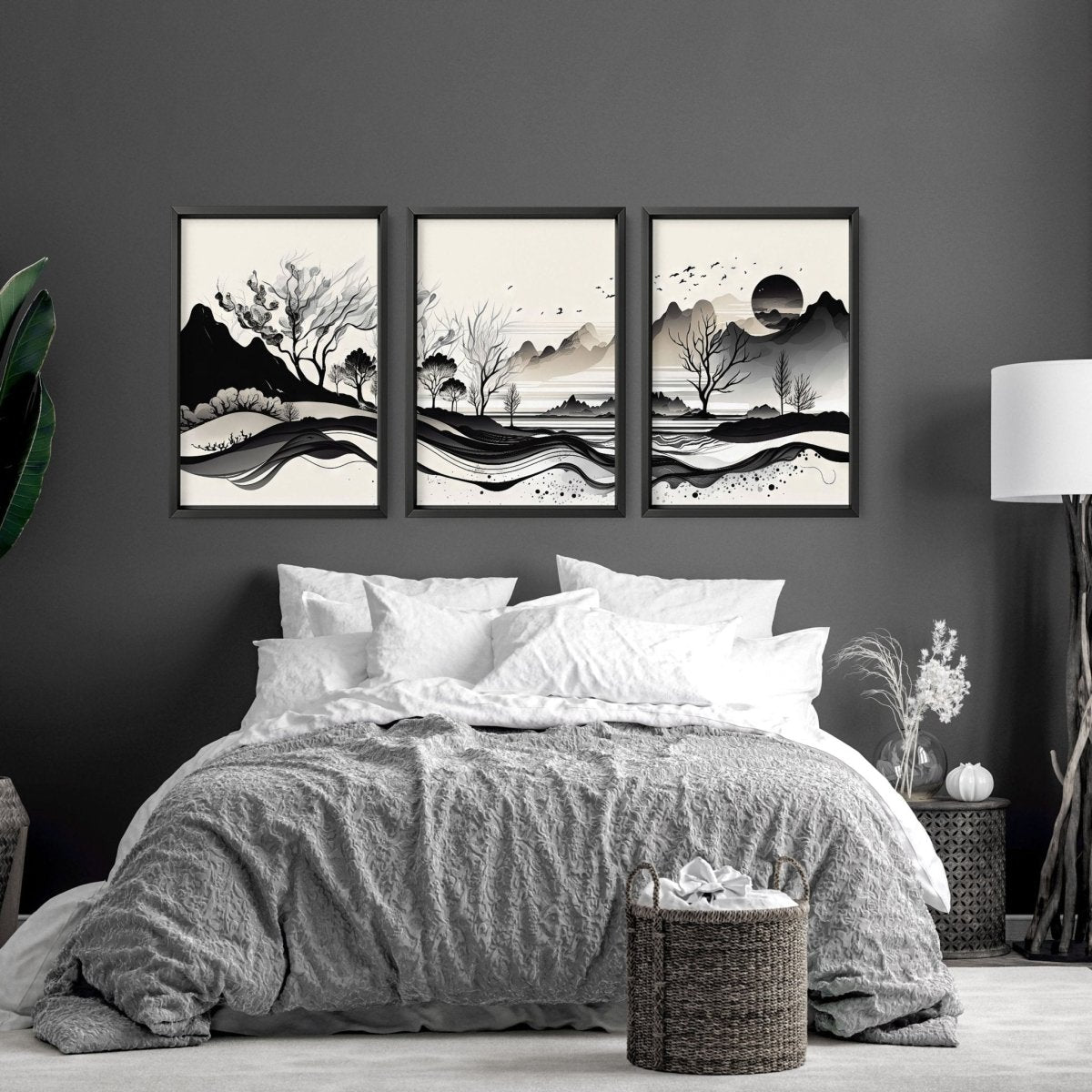 Framed Landscape Wall Art | Set of 3 wall art prints - Joe’s Haven