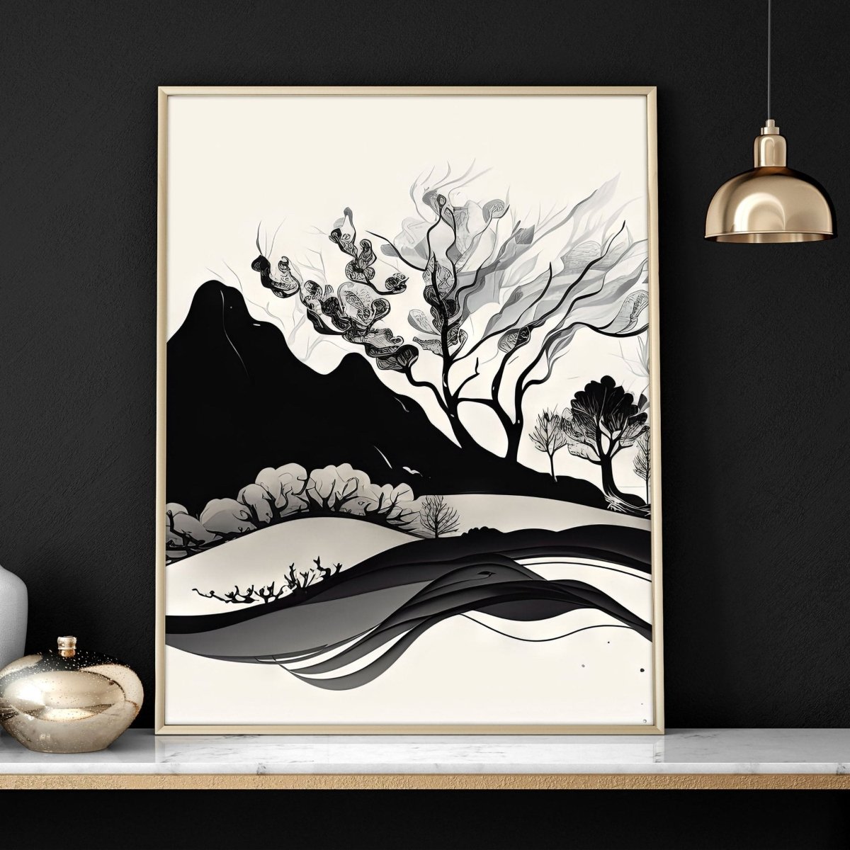 Framed Landscape Wall Art | Set of 3 wall art prints - Joe’s Haven