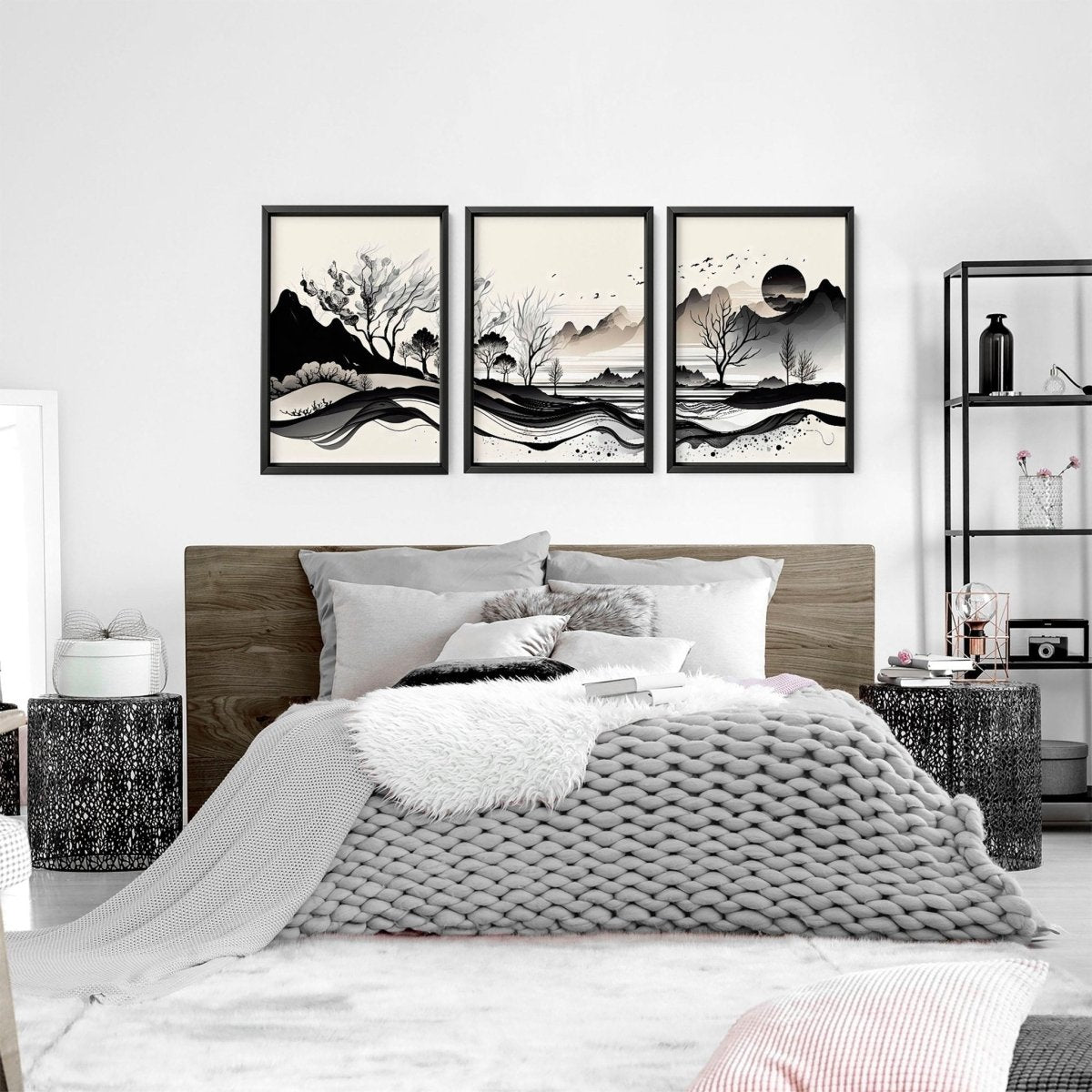 Framed Landscape Wall Art | Set of 3 wall art prints - Joe’s Haven
