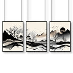 Framed Landscape Wall Art | Set of 3 wall art prints - Joe’s Haven