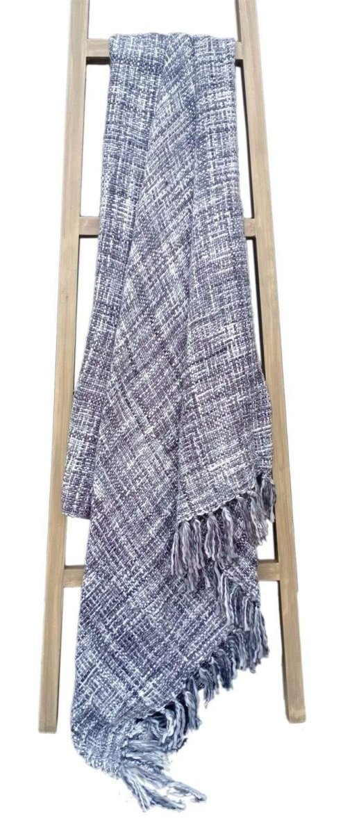 French Tonal Chenille Throw with Luxuriously Elegant Tassels - Joe’s Haven