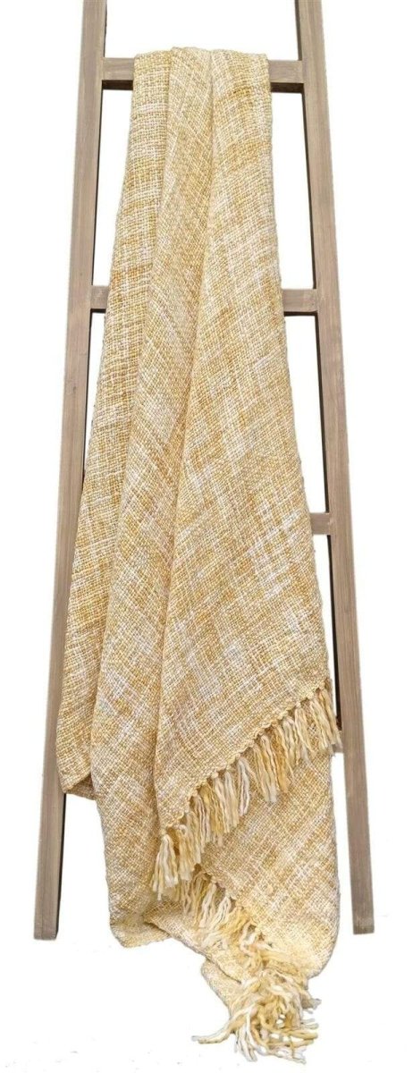 French Tonal Chenille Throw with Luxuriously Elegant Tassels - Joe’s Haven