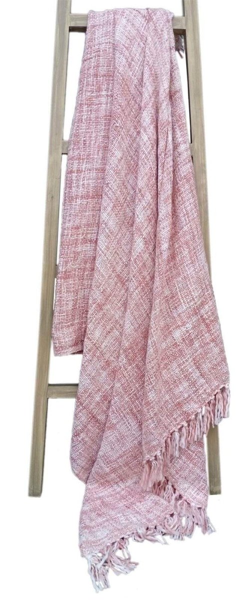 French Tonal Chenille Throw with Luxuriously Elegant Tassels - Joe’s Haven