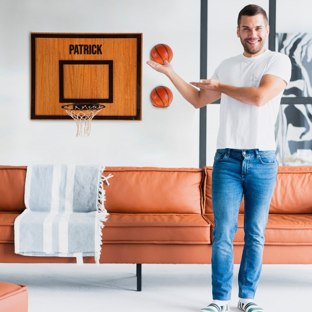 Personalization Wooden Single Hoop African Walnut - Joe’s Haven