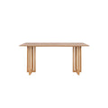 Gavril Rattan Dining Table, Oak, Rectangle - Joe’s Haven