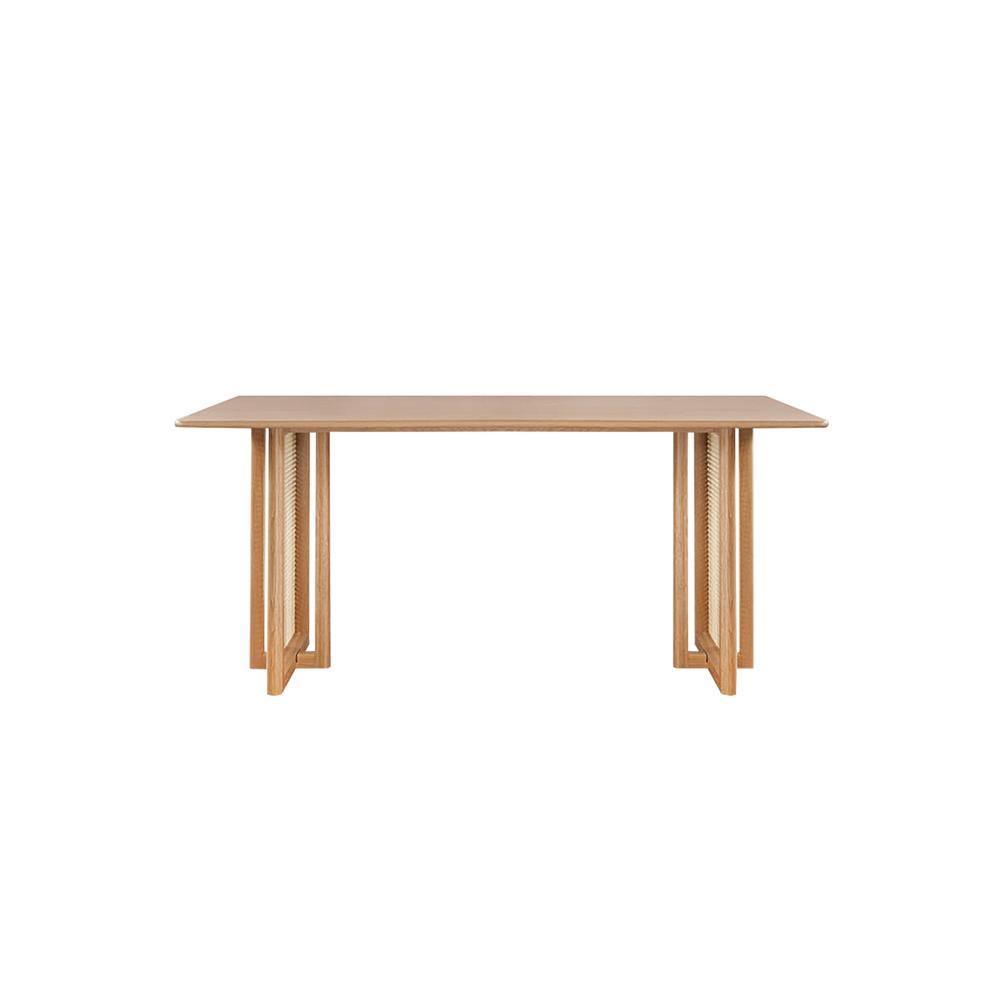 Gavril Rattan Dining Table, Oak, Rectangle - Joe’s Haven